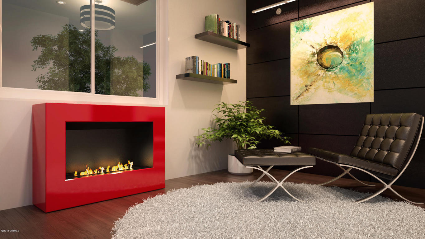 Aerium scottsdale fire place rendering