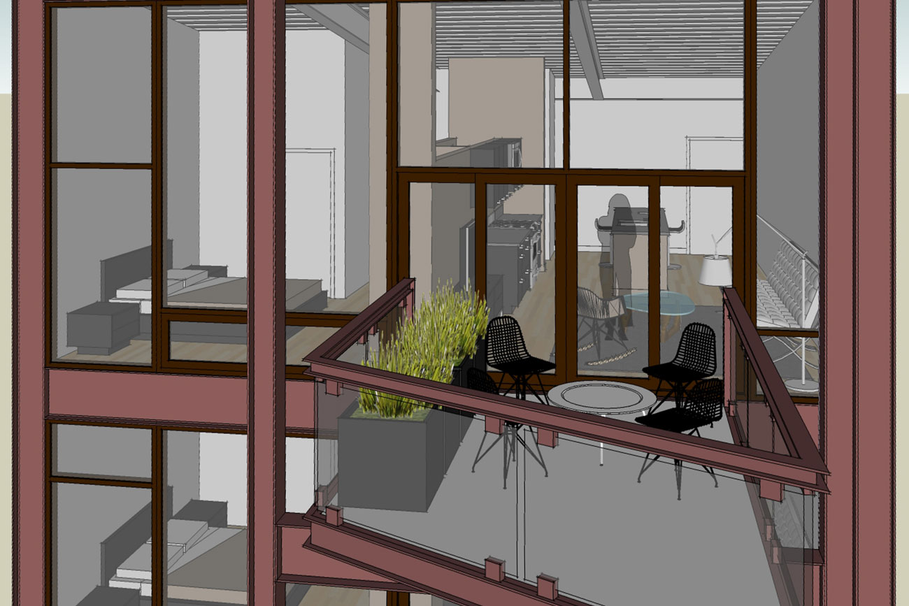 Balcony rendered domus condos