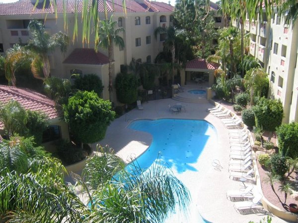 Pool area meridian condos