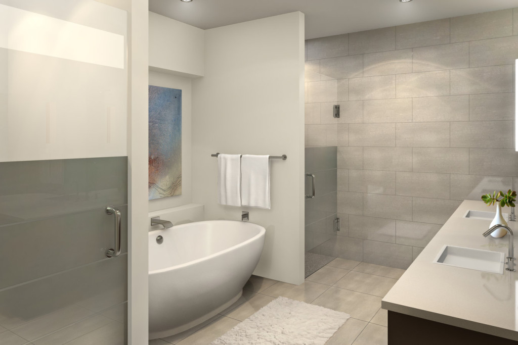 The douglas scottsdale master bath rendering